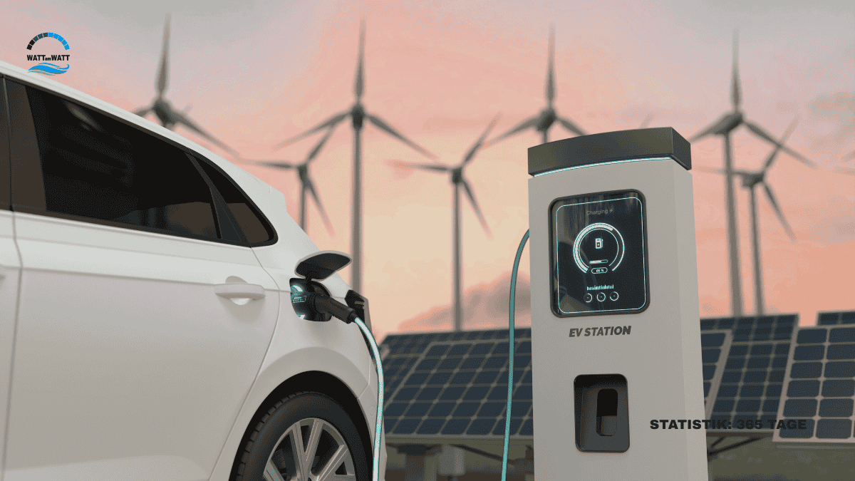 E-Auto lädt mit Strom aus Windkraft und Solarfeldern – 365-Tage-Statistik im WaTTamWaTT Tech Lab