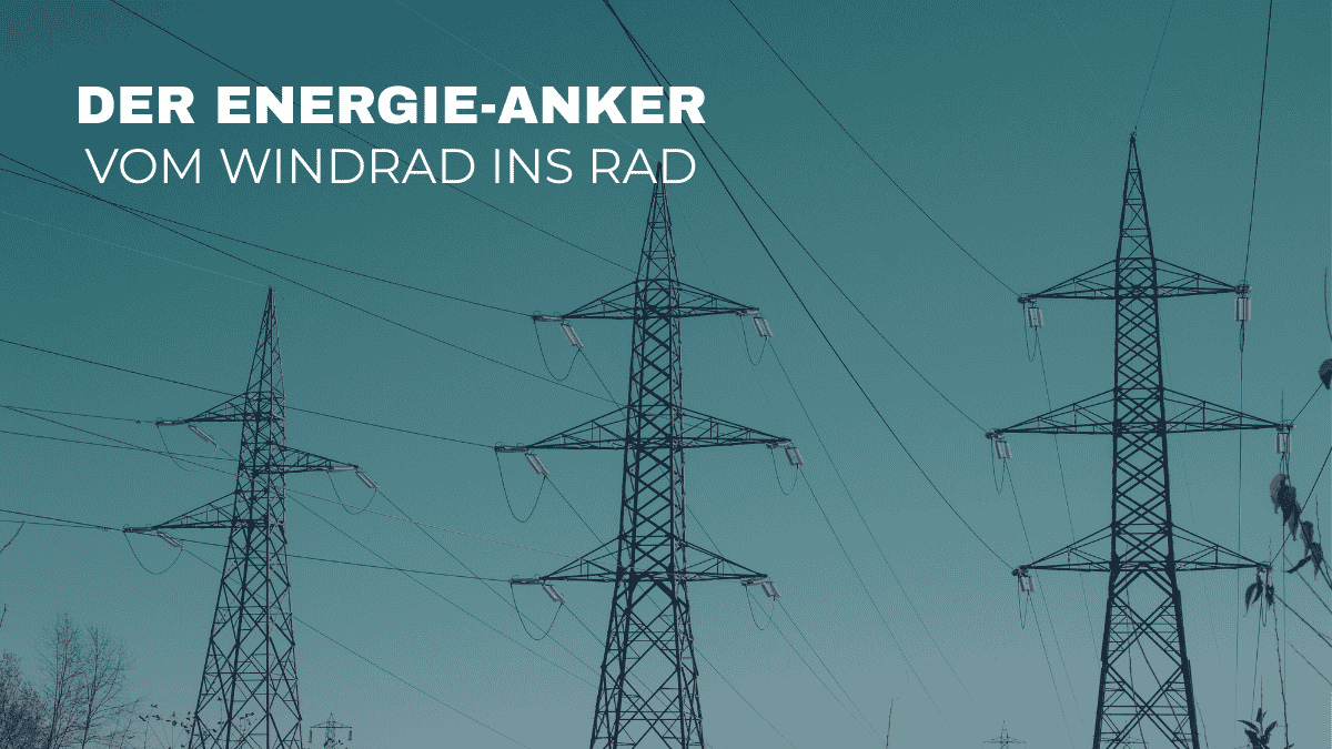 Drei Strommasten gegen den Himmel als Symbol für den Energie-Anker und die Sektorenkopplung im WaTTamWaTT Tech Lab.